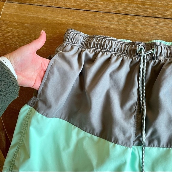 George Men's Mint Green / Blue and Gray Swim Trunks With Back Pocket Size XL - Picture 11 of 12